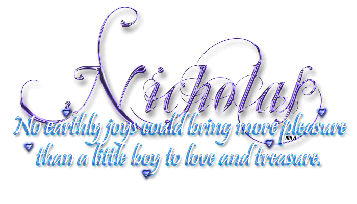 Little boy to love and treasure - Nicholas