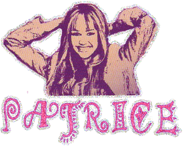 Patrice with Hannah Montana