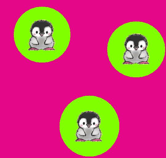 peguin and polka dot