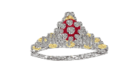 2 Tones Crown with Diamonds
