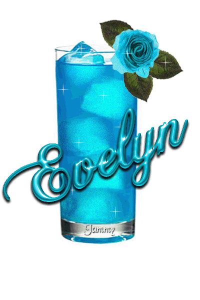 Blue Cocktail: Evelyn