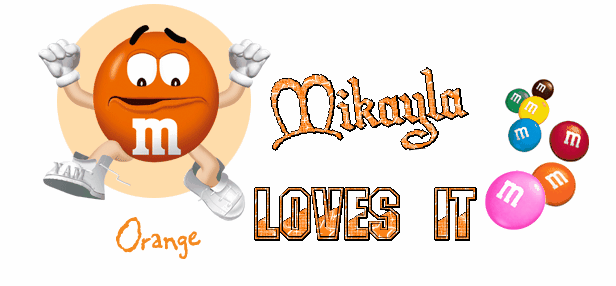 Mikayla loves it-m&m-orange