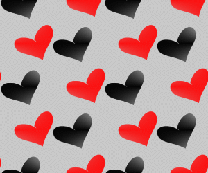 Red and Black Hearts