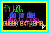 Cheerleading~ fly high, do or die, dare to dream, cheer extreme!