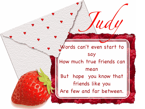 Good friend-letter-Judy