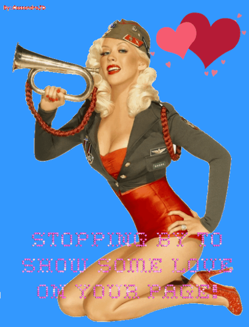Christina Aguilera Showing Love Graphic!