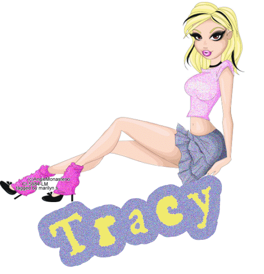NAME TRACY/GIRL SITTING BLUE