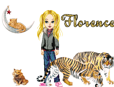 GIRL WITH TIGERS WITH THE NAME FLORENCE