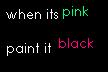 black not pink