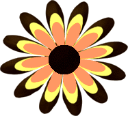 Brown & peach flower