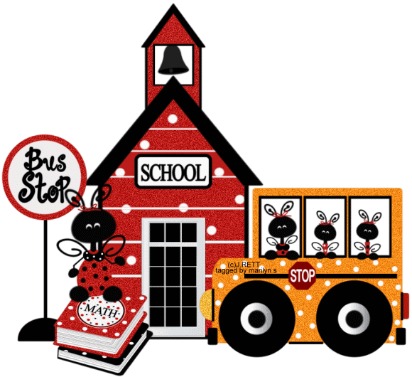 SCHOOL BUS LADYBUGS