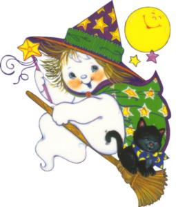 ghost on a broom
