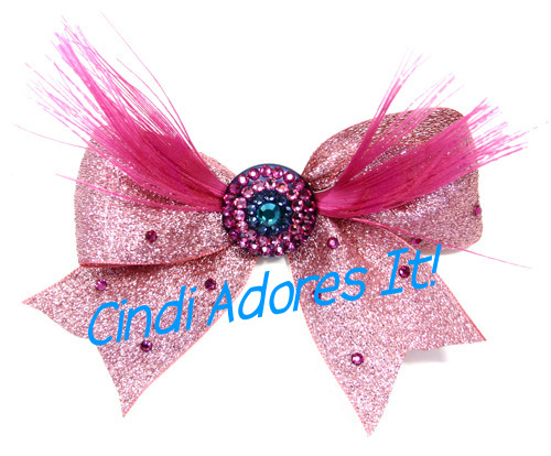 Pink Feather Bow - Cindi Adores It!