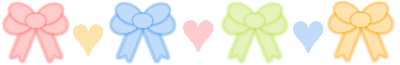 rainbow bow and hearts divider