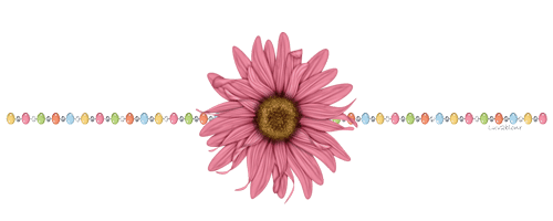 Pink Flower divider summer