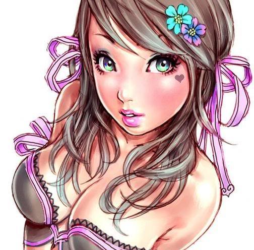 Pretty anime girl
