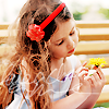 Girl love flower