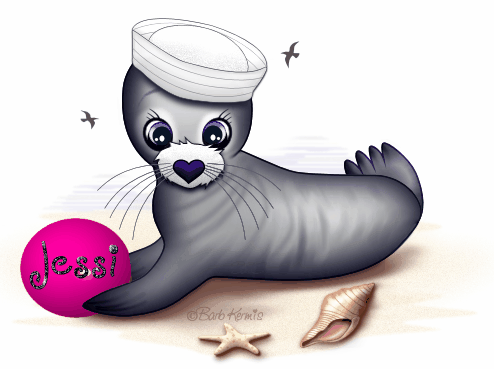 Cute Baby Seal with ball - Jessi