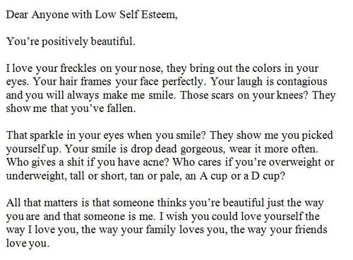 low self-esteem