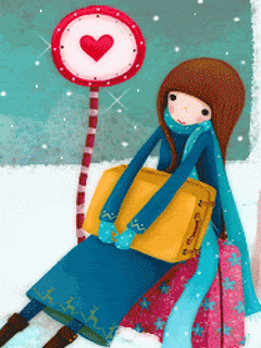 cute girl in snow