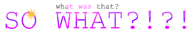 so what