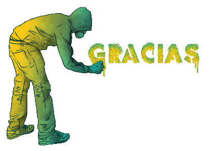 gracias con spray verde