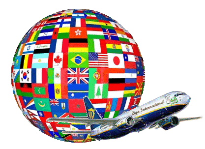 globo de banderas y aviÃ³n