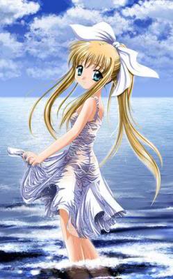 Air: a girl in the water