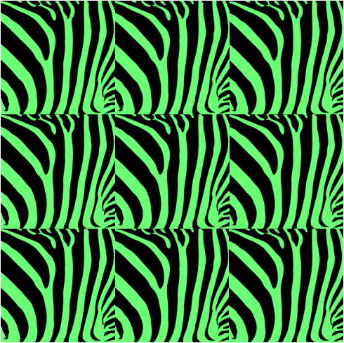 Neon Green Zebra Print