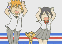 Bleach Ichigo Kon and Rukia