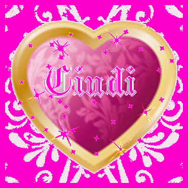 Pink and Gold Sparkle Heart - Cindi