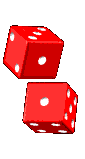 tumbling red dice