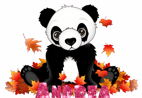 Fall panda bear - Andrea