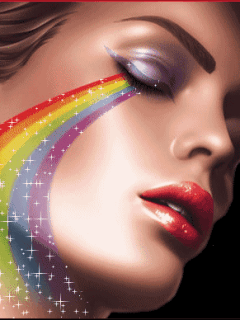 rainbow woman