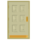 door opening to field