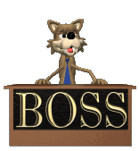 wolf boss at desk