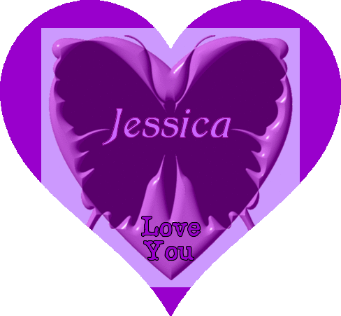 Purple Butterfly Heart - Jessica