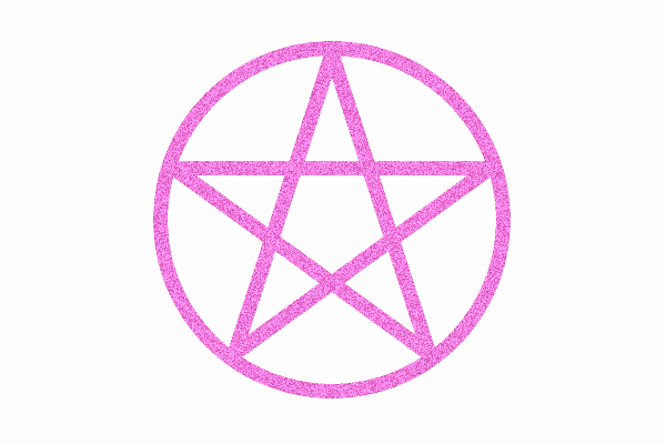 glittery pentagram