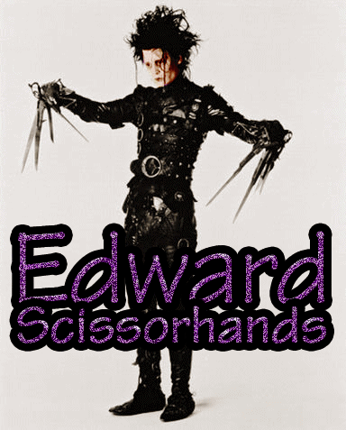 scissor hands glitter