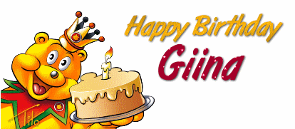 HAPPY BIRTHDAY Giina
