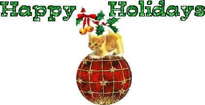 Happy Holidays - with Kitten