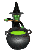 witch and caulron