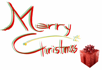 merry christmas with a present