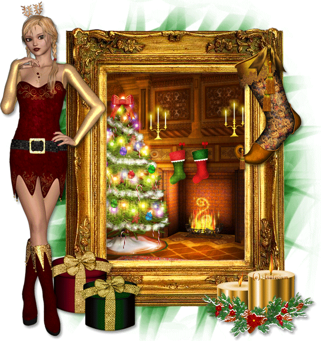 Golden Xmas Frame