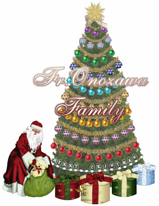 Fr.Onozawa Family christmas tree