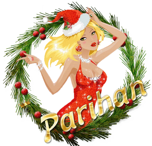 christmas santa blonde lady Parihan