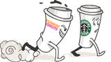 donut donuts and starbucks coffee