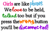 girls are like phones