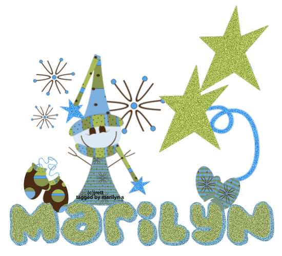 NAME MARILYN/BLUE SNOWMAN