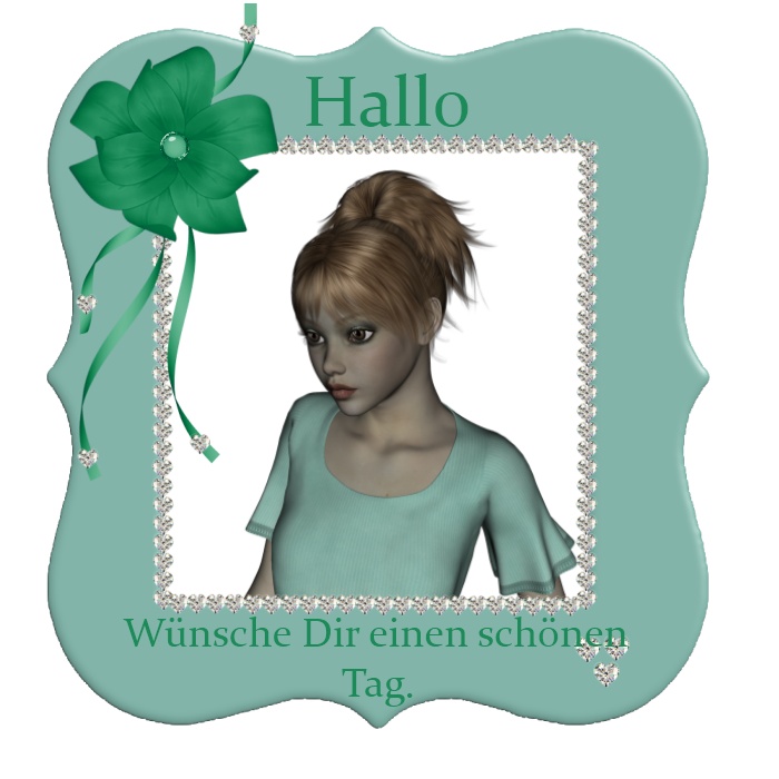 Woman in the picture frame